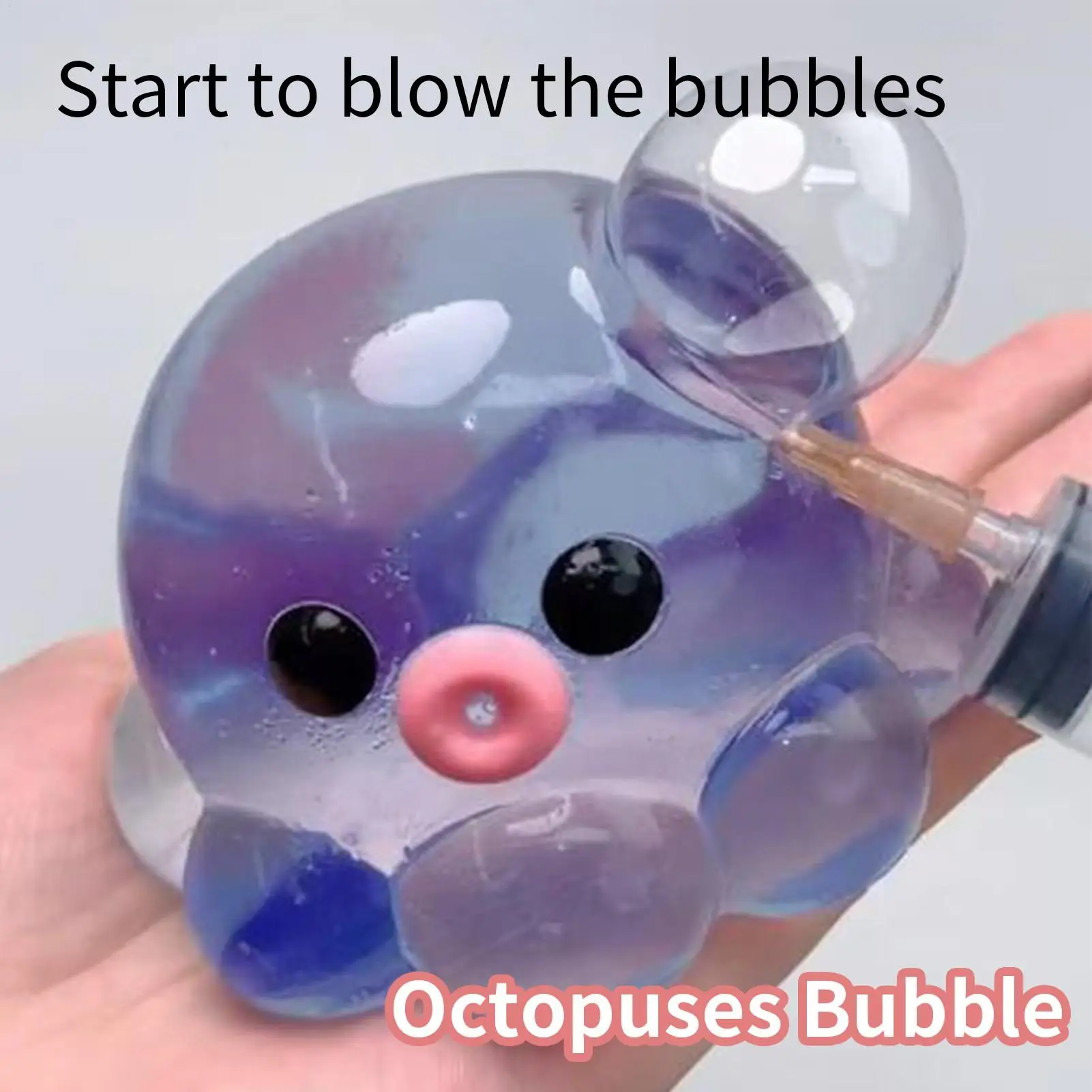 Squishys Bubble Pop Fidget Toy, Squeeze Sensory Ball & Octopus Popper, Anti-Anxiety Toy For Adults Kids, ASMR Fun Party Gift