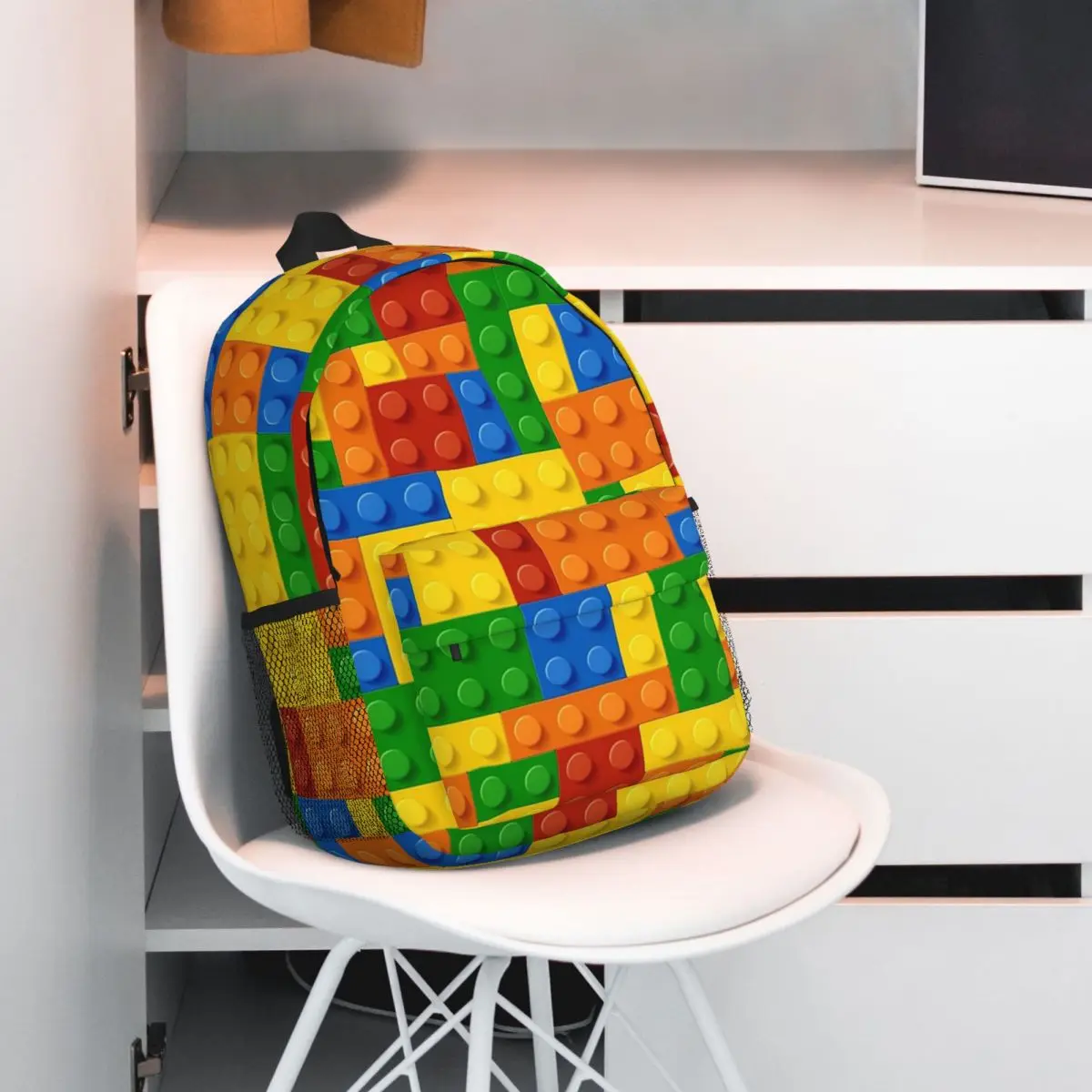 Building Blocks Construction Brick Backpacks Boys Girls Bookbag Cartoon Children School Bags Laptop Rucksack Shoulder Bag