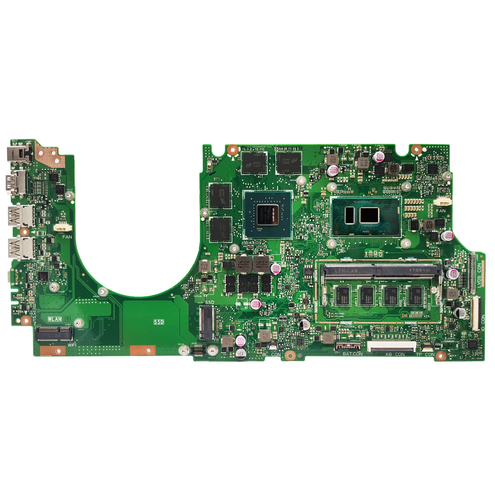 Carte mère d'ordinateur portable ASUS ZenPle, UX510UWK, UX510UW, UX510UXK, carte mère CPU I3, I5, I7, 6, 7th Isabel, 4G, 8G RAM, GTX950, GTX960M, affiliés