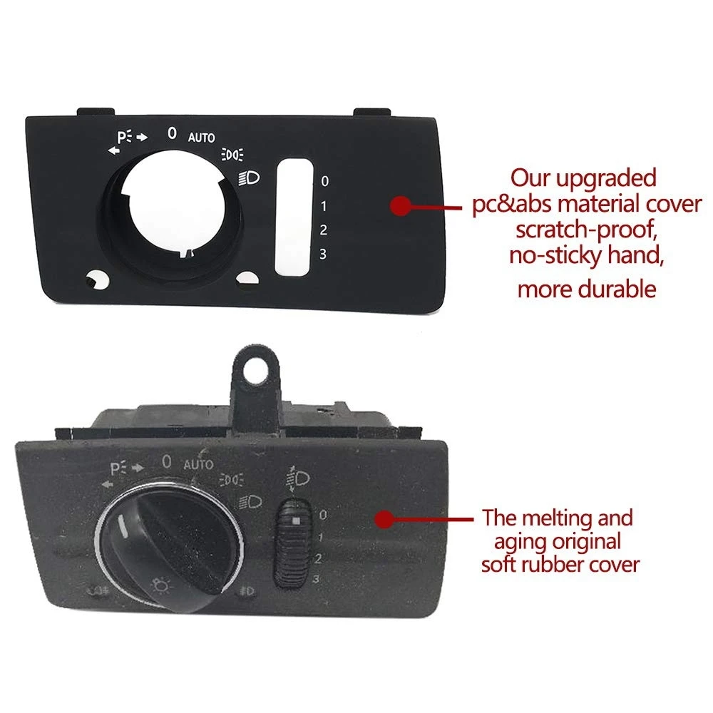 

A03G-Car Dashboard Button With Headlight Switch Cover Panel Trim For Mercedes Benz W211 E Class 320 350 550 2003-2008