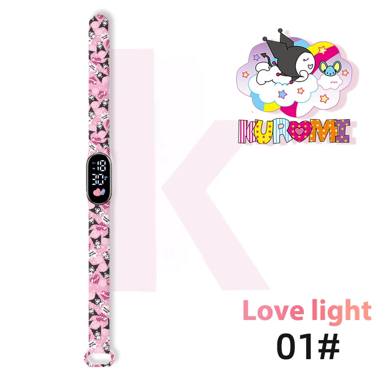 Cartoon stampato Kulomi Touch LED orologio elettrico ragazze adolescente personalità stampato orologio per bambini impermeabile muslimoj para ninos