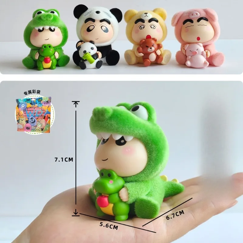 Nuevo Crayon Shin-chan Nohara Shinnosuke lindo modelo de mano de dibujos animados creativos yuanes secundarios anime muñeca del vecindario adornos de escritorio