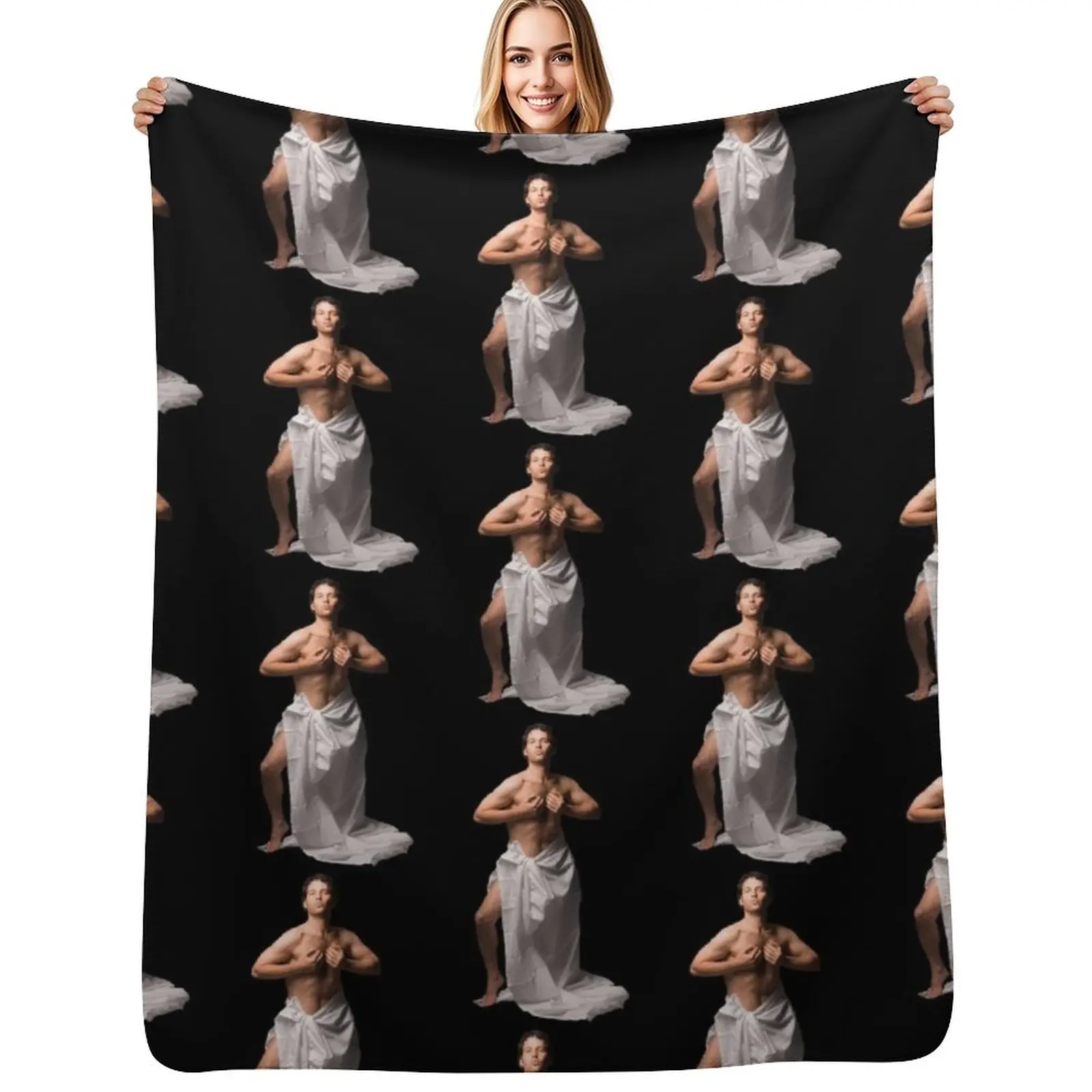 

Paul Rudd in a Sheet Throw Blanket Bed covers Hairy Decorative Sofa Blanket