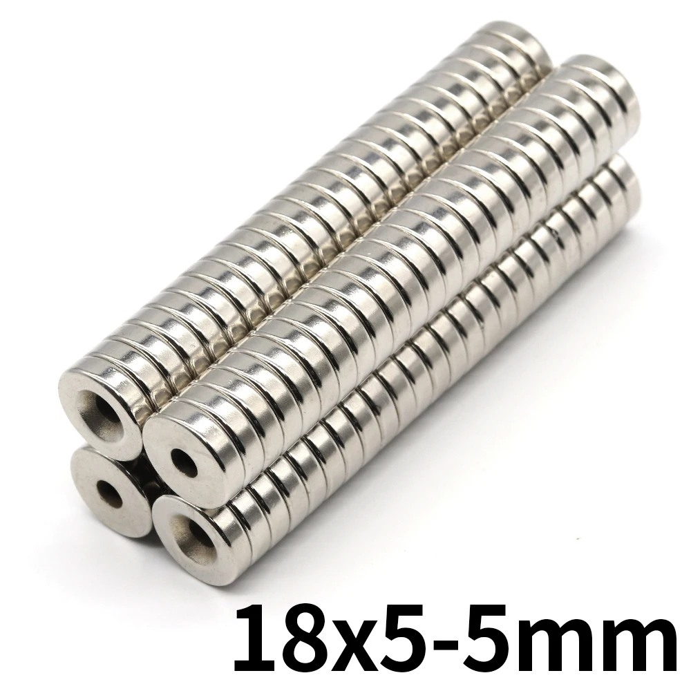 18x5-5mm Round Super Strong Neodymium Magnet with holes N35 Powerful Magnetic NdfeB Permanent Refrigerator Magnet imanes DIY