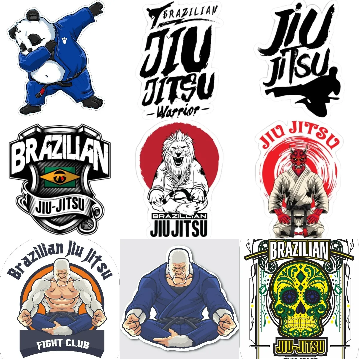 Jiu Jitsu Wrestling Fighting Sticker Window Wall Room Truck Car Motorcycle Off-road Table Helmet Decal Accessories Customizable