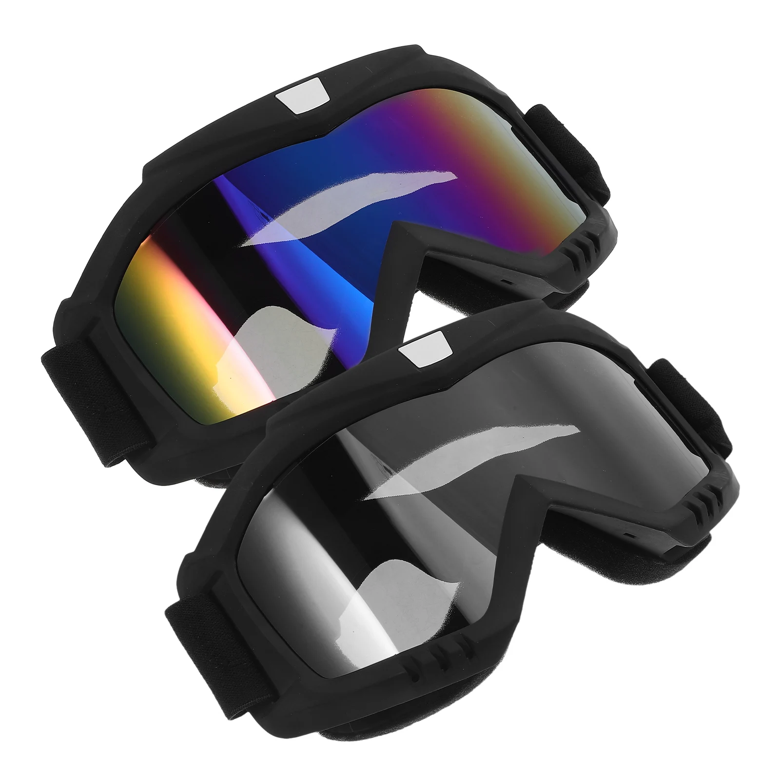 

2 Pairs Windproof Glasses Retro Motorcycle Face Mask Durable Cycling Eye Protectors for Men Outdoor Riding Goggles Sports
