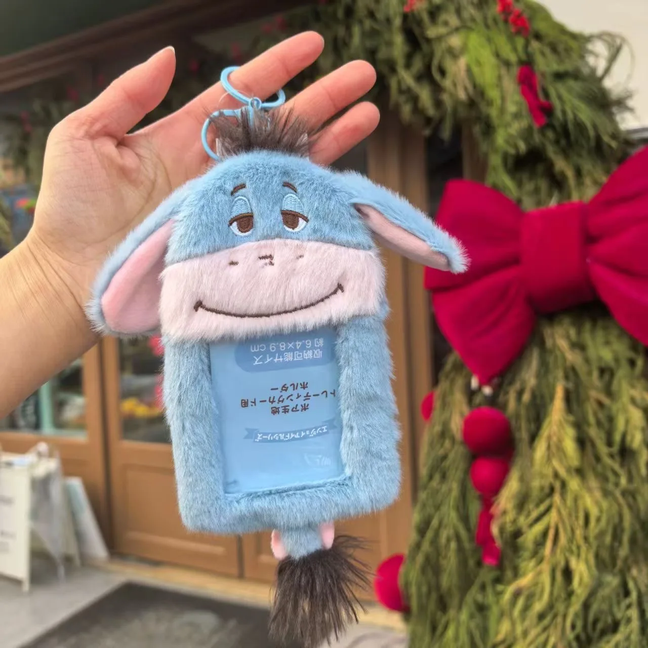 ディズニー イーヨー ぬいぐるみ コインパース ジッパーバッグ 女の子 カードホルダー ID写真入れ デコレーション ぬいぐるみシェル キーホルダー バックパックにぶら下げおもちゃ