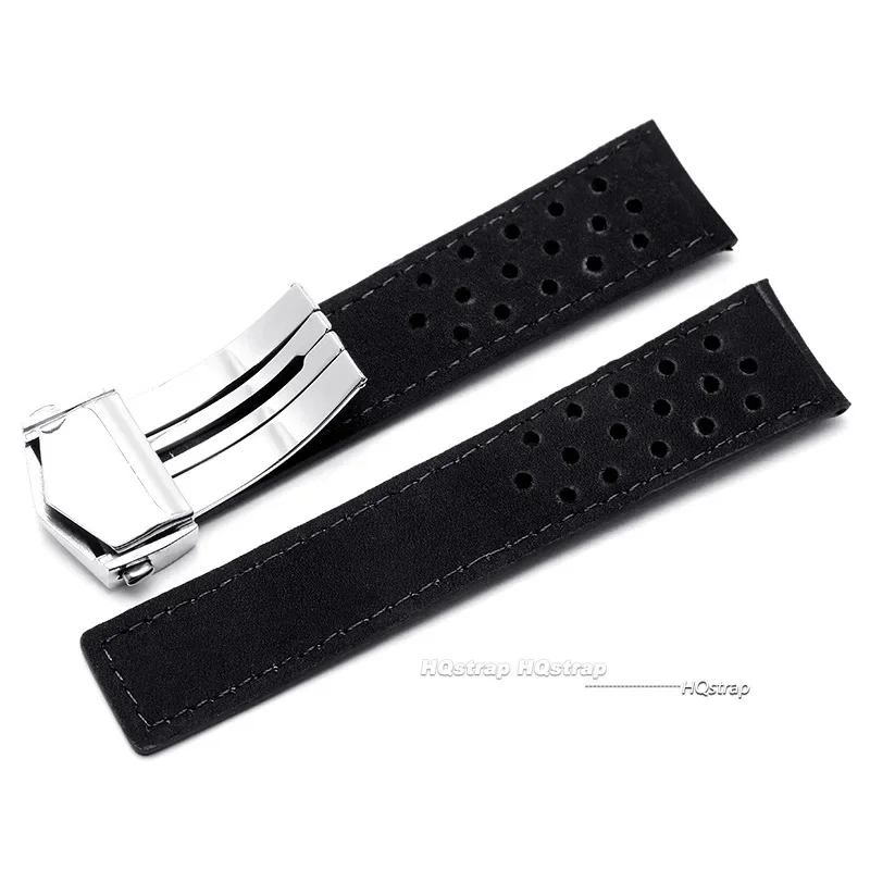 سوار معصم جلدي لـ Heuer ، Carrera ، Monaco ، سوار مصنفر من جلد البقر ، عالمي ، إكسسوارات ساعة ، 20 ~ 22 حزام #4