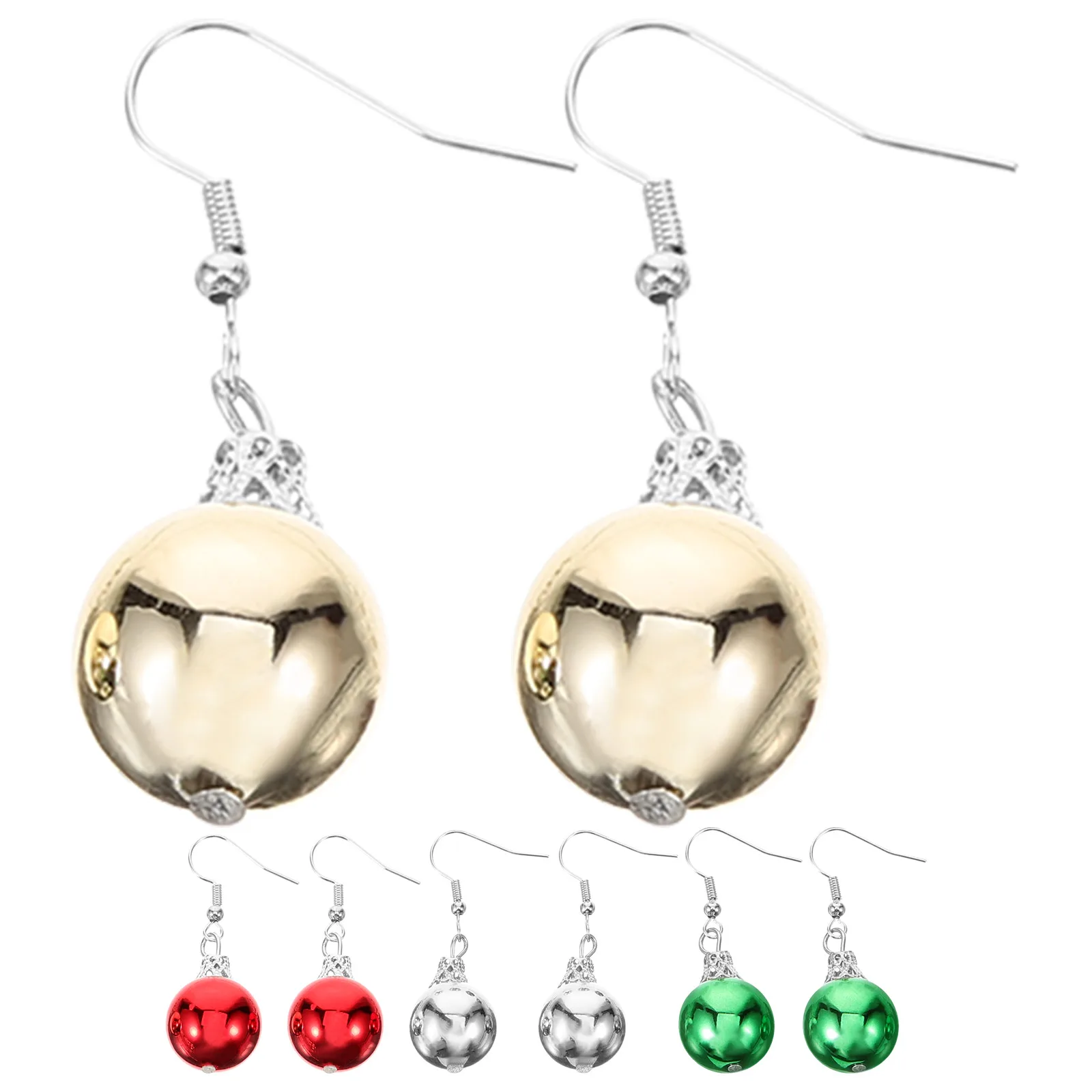 

Christmas Bell Earrings Festive Party Dangle Accessories for Women Small Decor Holiday Ear Pendant Jewelry Gift Ball