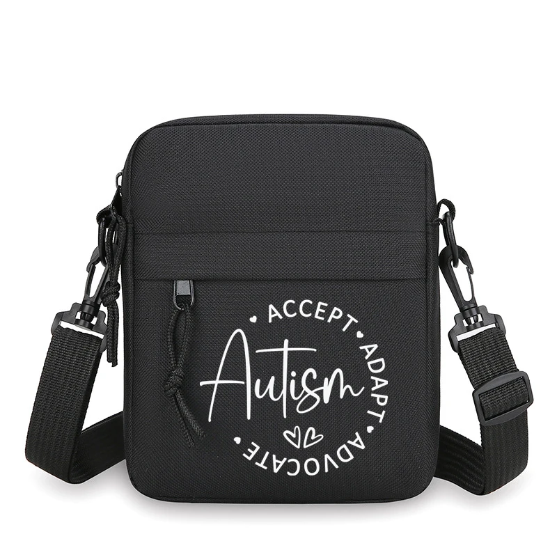 

Accept Adapt Advocate Autism Mini Phone Wallet Multifunctional Square Shoulder Bag Women Men Crossbody Bag Autism Handbags
