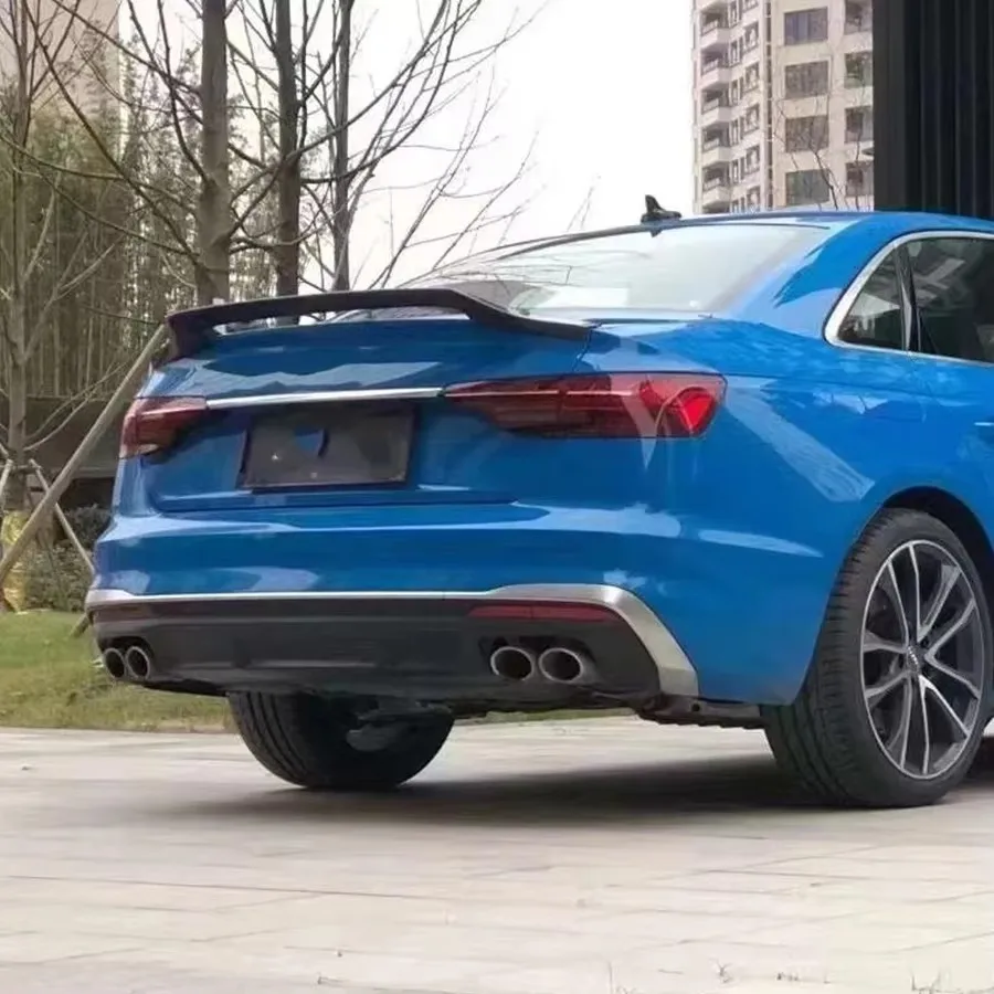 

For Audi A4L A4 S4 B10 2019+ Carbon Fiber Tail fins Rear Trunk Spoiler Guide Wing Rear Wing Diverter Car Accessories Body Kit