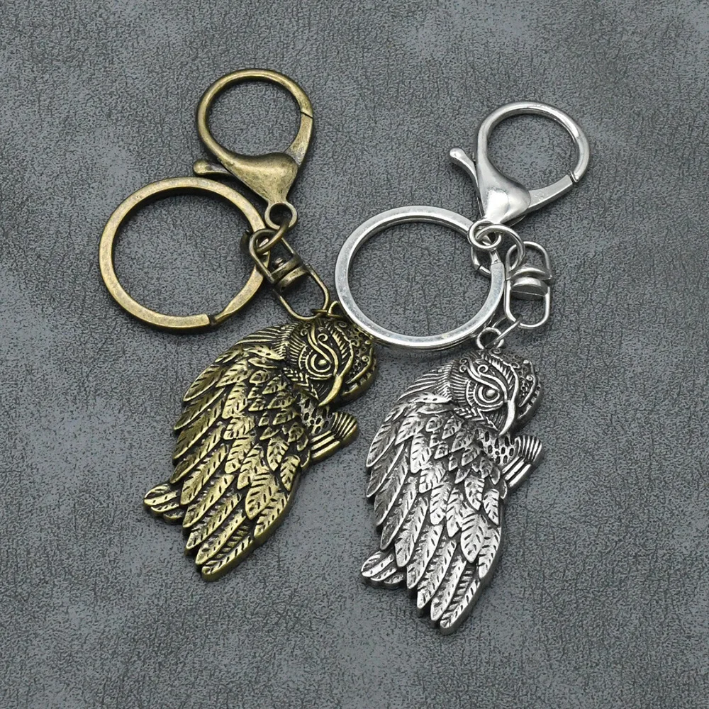 1 pcs Norse Viking Odin's Ravens Keychain Pendant Nordic Talisman Lucky Jewelry