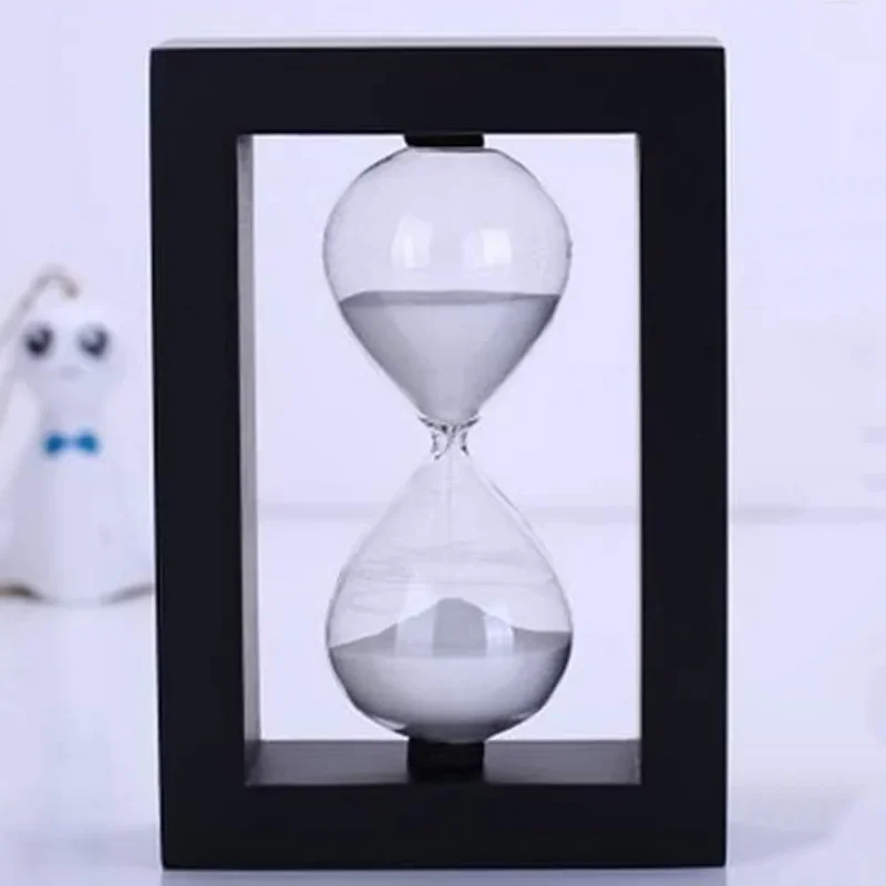 

5-30 Minutes Wooden Hourglass Sand Clock Timer Desktop Ornaments Colored Sand Modern Frame Glass Sandglass Home Decoration Gift