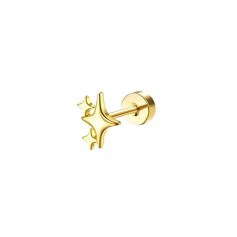 Bobisty 1pc Earrings Surgical Stainless Steel Earrings for Women Dainty Flat Back Earring Stud Hoop Cartilage for Sensitive Ears - Image 7