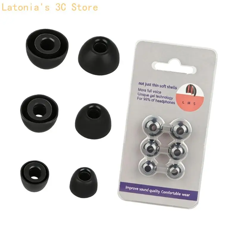 3 Paar Ohrstöpsel zur Geräuschreduzierung, flexibles Silikondesign, rutschfest, für Buds X3UB – Detail 7