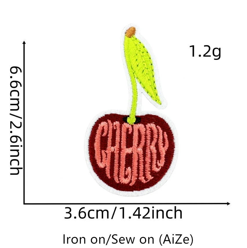 10 ชิ้นเชอร์รี่ผลไม้แพทช์ปักเหล็กบนเสื้อผ้าหมวกกระเป๋ารองเท้าซ่อมวัสดุโทรศัพท์ของขวัญกล่อง DIY อุปกรณ์เสริม