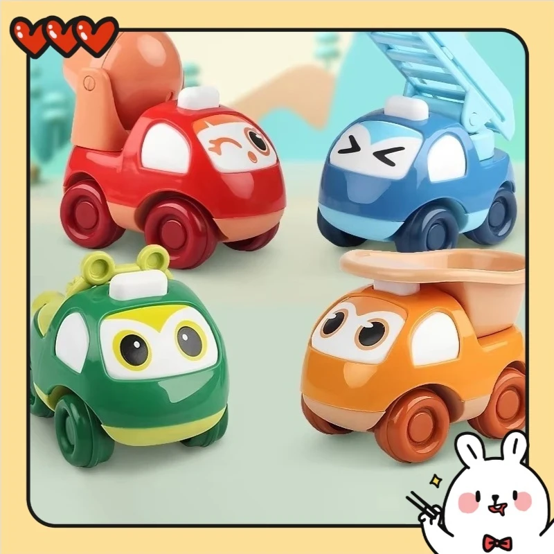 Cute Cartoon Engineering Car Toys 0-3 Years Old Kids Kawaii Construction Mixer Dump Truck Inertial Car Baby Birthday Gifts