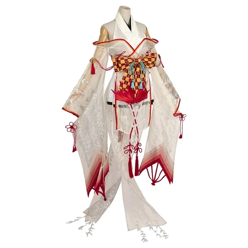 Game Onmyoji SSR Shiranui Diver Ali Kimono Cosplay Costume Uniform Dress Halloween Cosplay Costume And Wig For Women Men 10PCS