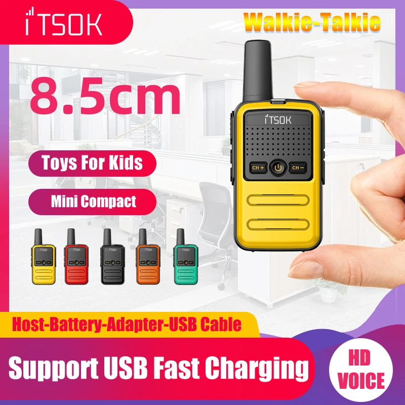 2 pz ITSOK mini walkie talkie tolik wolki talkbod toys gifs per bambini a lungo raggio uhf FRS 462 MHz PMR 446MHz ricevitore