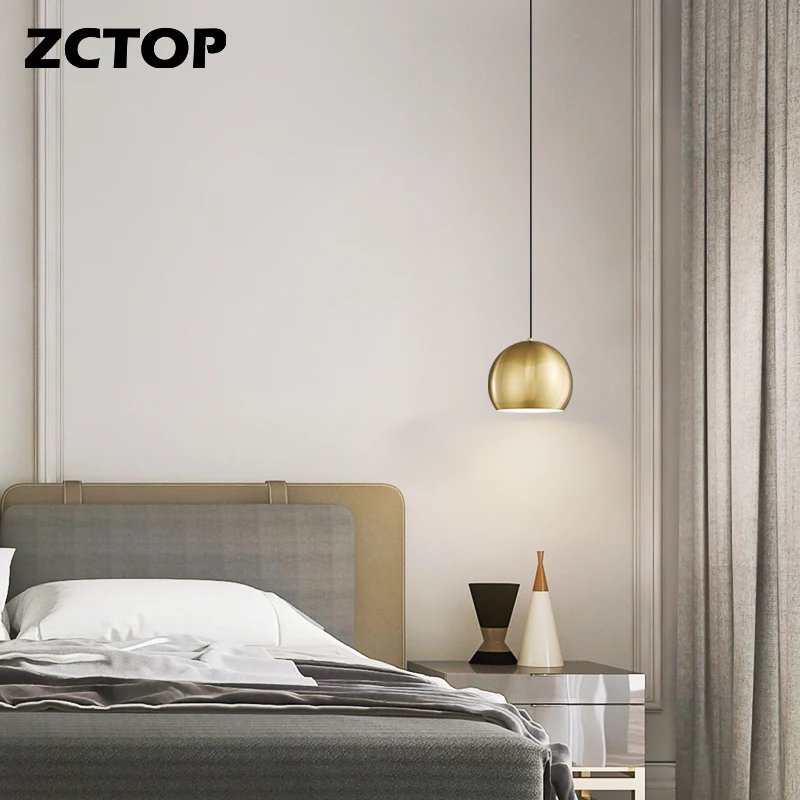 New Modern LED Pendant Lamps Home Copper Hanging Lights For Living Dining Room Kitchen Parlor Bedroom Bedside Lighting Luminaire