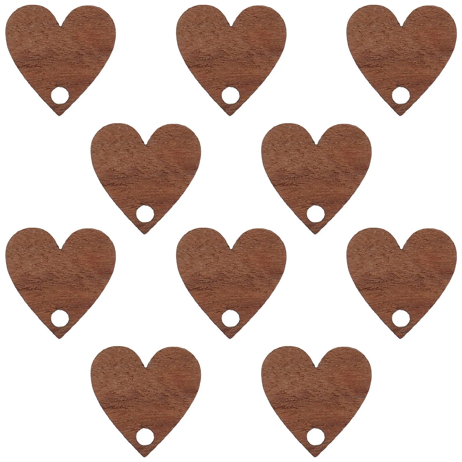 10Pcs Heart Shaped Wooden Earring Studs Flat Pad DIY Jewelry Making Supplies Natural Wood Minimalist Geometric Earrings Crafting - view 6