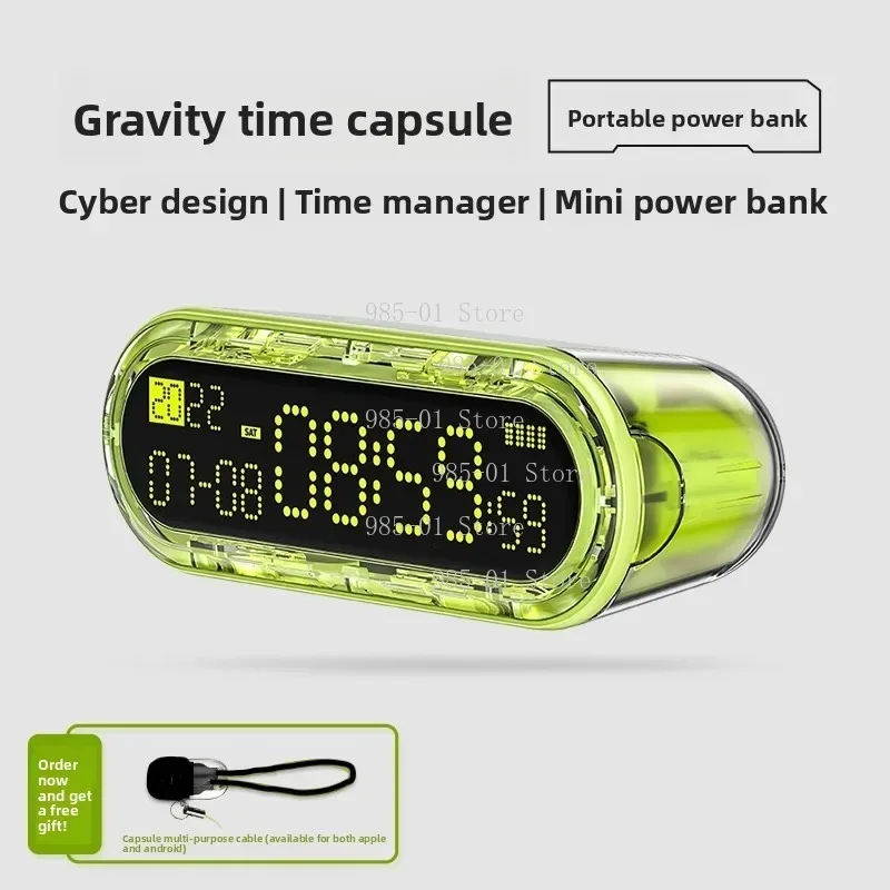 Portable 5000mAh Power Bank Gravity Time Capsule For Apple For