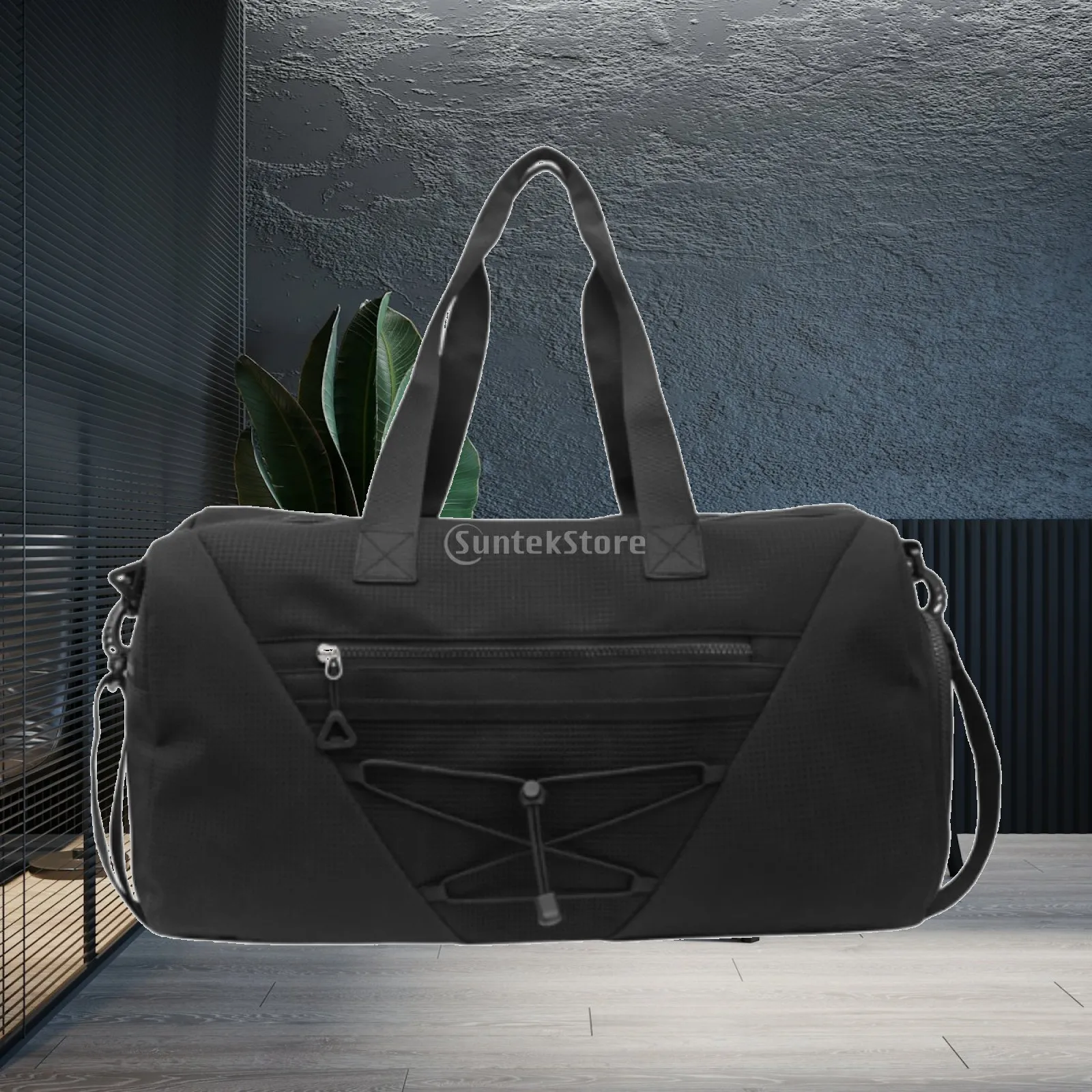 Sports Duffel Bag Nylon Material Separated Shoe Compartment Weekend Travel Gym Backpack for Dance Yoga Swimming Men Women