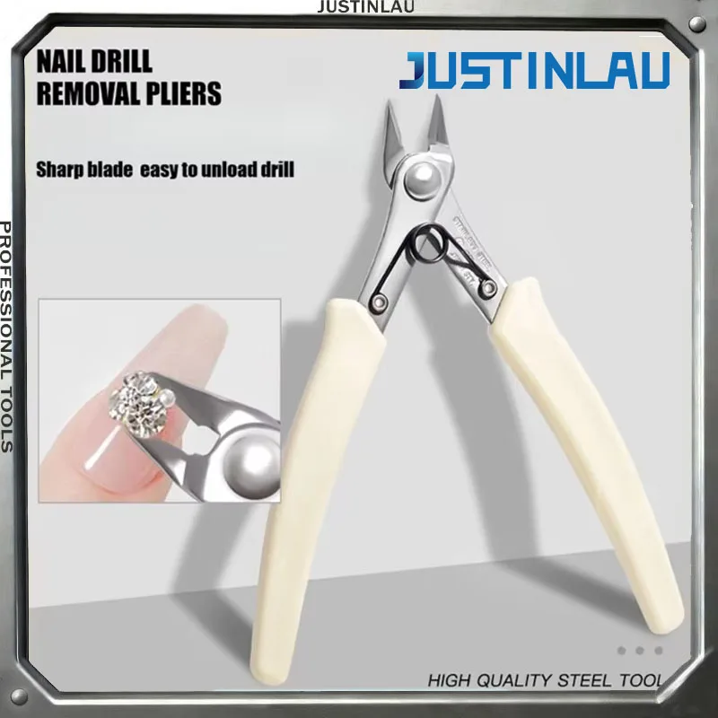 JUSTINLAU Neue Flache Kopf Diamant Demontage Zange Metall Kette Schneiden Zirkon Schmuck Hohe Festigkeit Scher für Demontage