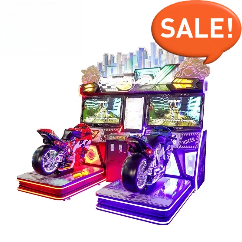 Indoor Motorcycle Driving Car Video Game Machine Coin Operated Arcade Games Moto Driving Simulator Custom