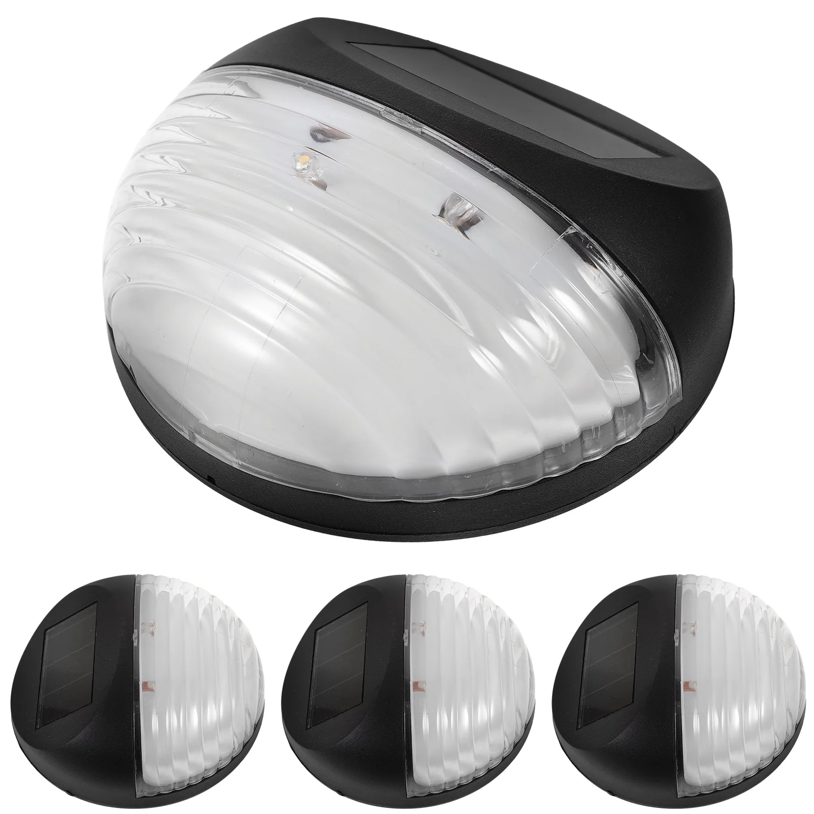 

4pcs Solar Garden Lights High Brightness Intelligent Energy Saving Outdoor Waterproof Pathway Deck Fence Lawn Black