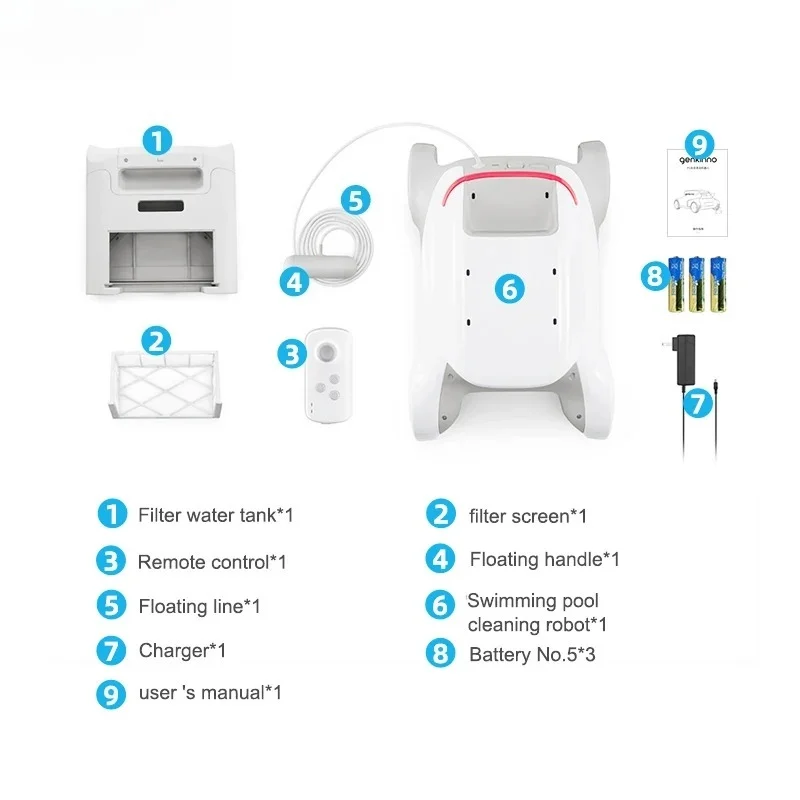 Professional Wireless Vacuum Suction Cleaner Robot Swimming Pool Cleaning Equipment