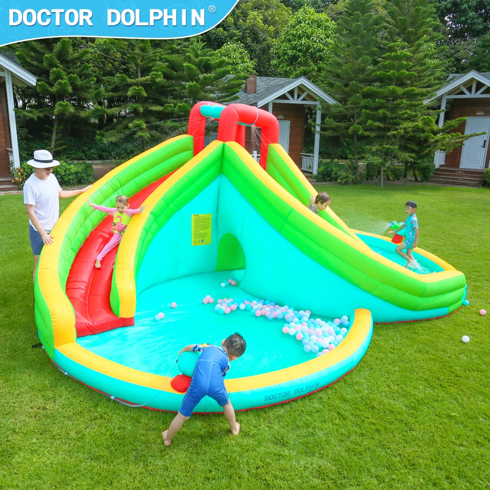 

Doctor Dolphin Kid Ball Pool Double Slide Jumping House Bouncy Castle Inflatable Water Slide Bouncy Castle Bounce House