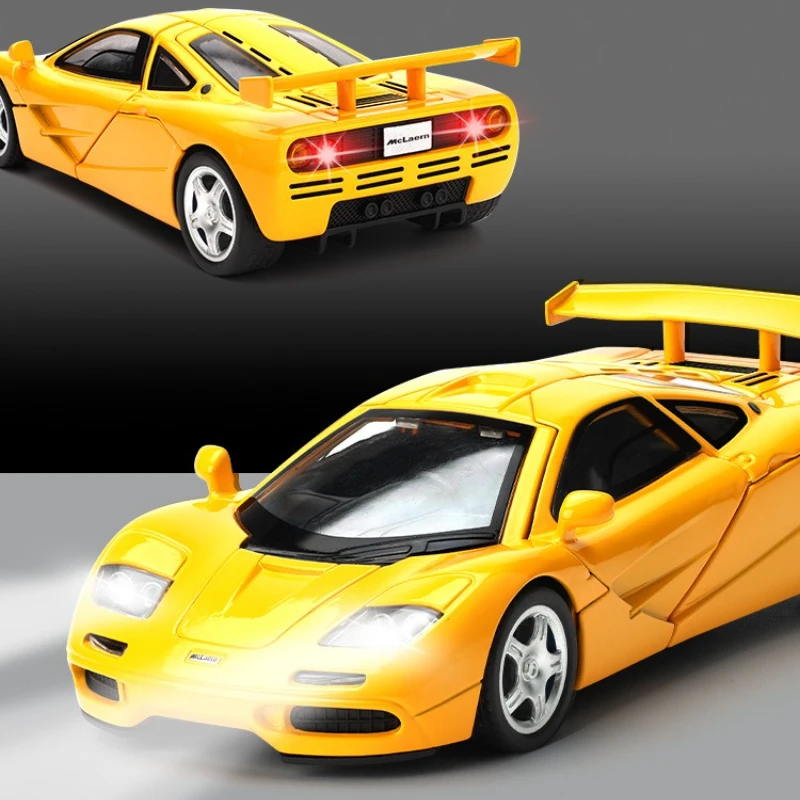 1:32 F1 1993 coches deportivos de juguete, aleación fundida, modelo en miniatura, sonido, luz, vehículos extraíbles, regalos para niños adultos