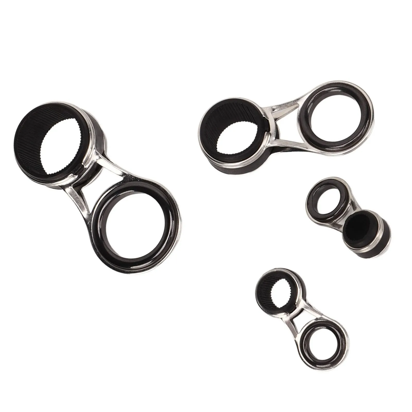 New 10Pcs Fishing Rod Repair Kit Ring Wear Resistant Ceramic Guide Ring Rod Eye Replacement Kit Fishing Rod Guides Ring Set ﻿