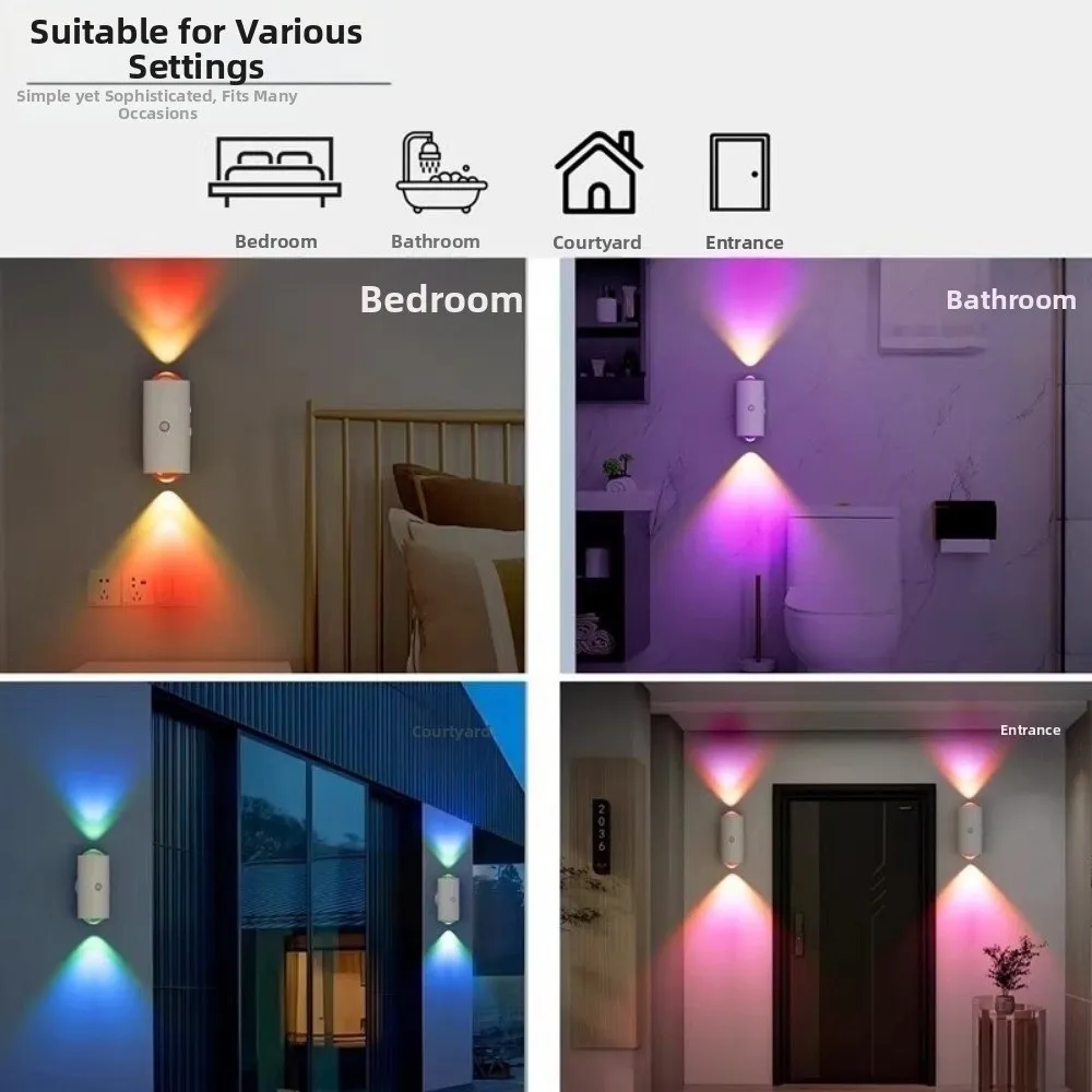 Human Sensing Motion Sensor Night Light Dimmable Function RGB Color Changing LED Closet Light Magnetic Mounting Portable