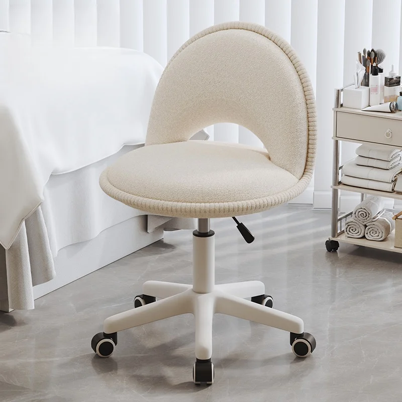 360° Swivel Makeup Chair Height Adjustable Desk Chair High Density Sponge Cushion Ergonomic Backrest Rolling Dressing Chair New