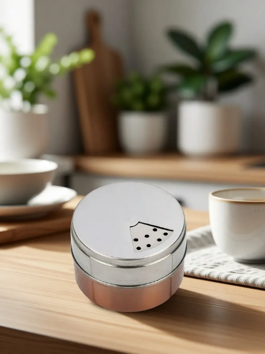 2pcs Eco-Friendly Stainless Steel Spice Jars Reusable Seasoning Bottles for Kitchen, Barbecue, Paper Clips & Small Items