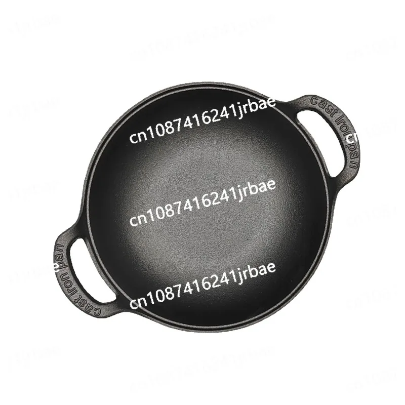 Cast iron ingot pot, thickened double-handle stew pot, household non-stick cast iron pot
