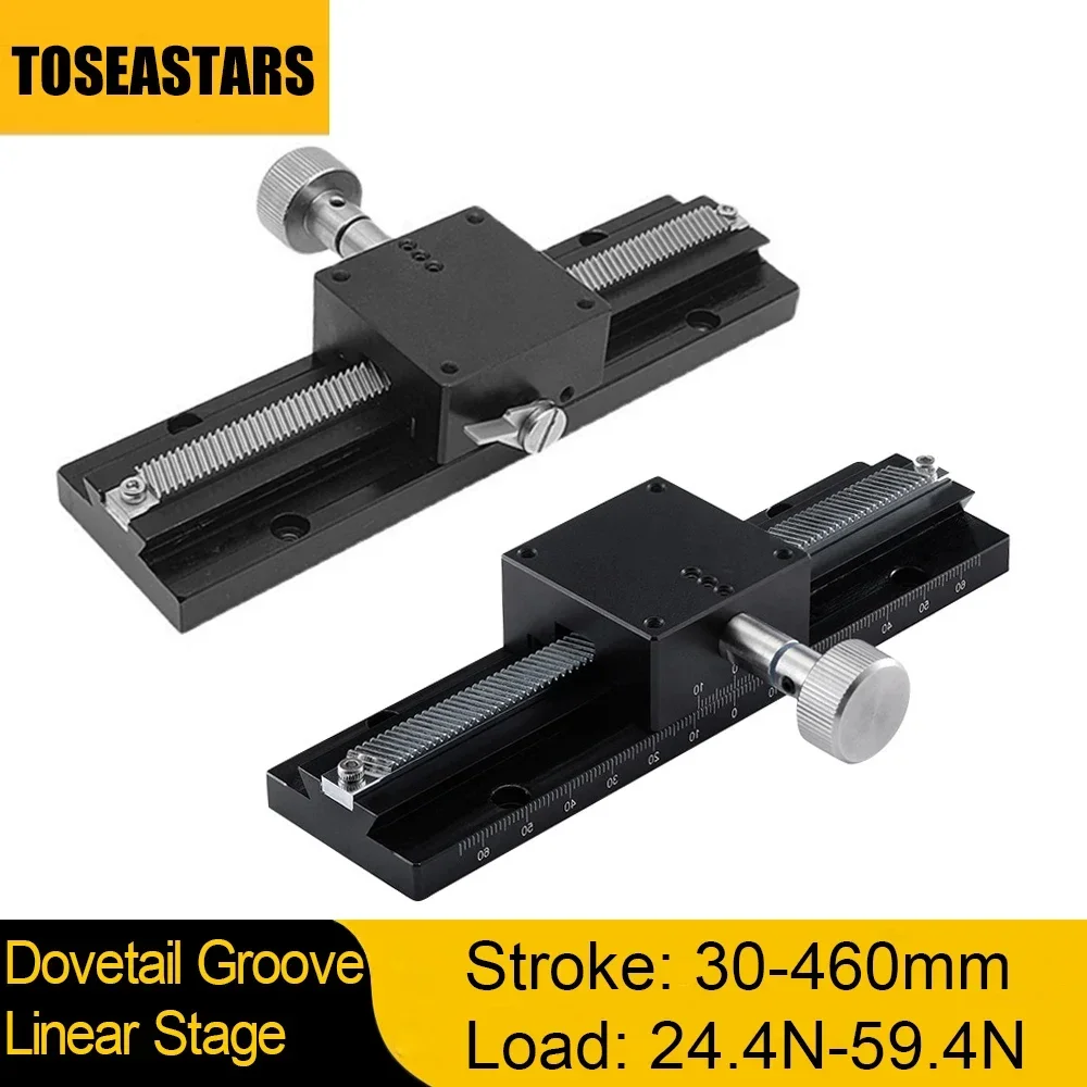 Manual Dovetail Groove Slide Table Linear Stage Long Stroke Displacement  Fine-Tuning Trimming Platform LWX25 LWX40 LWX60 X Axis