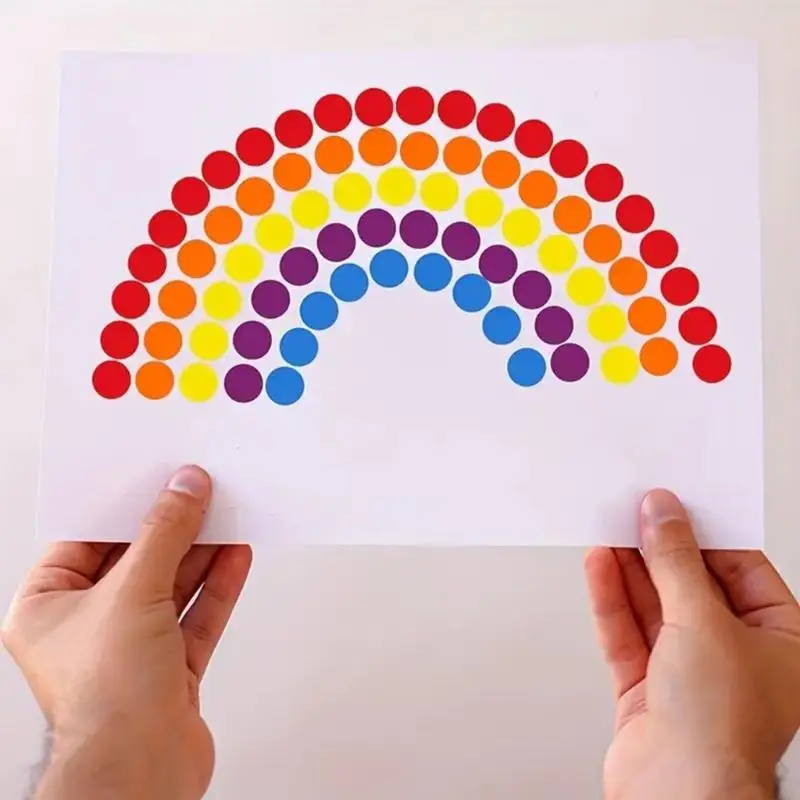 

6 Rolls Circle Labels Round Sticker Red Dot Sticker Circular Sticker JOMD