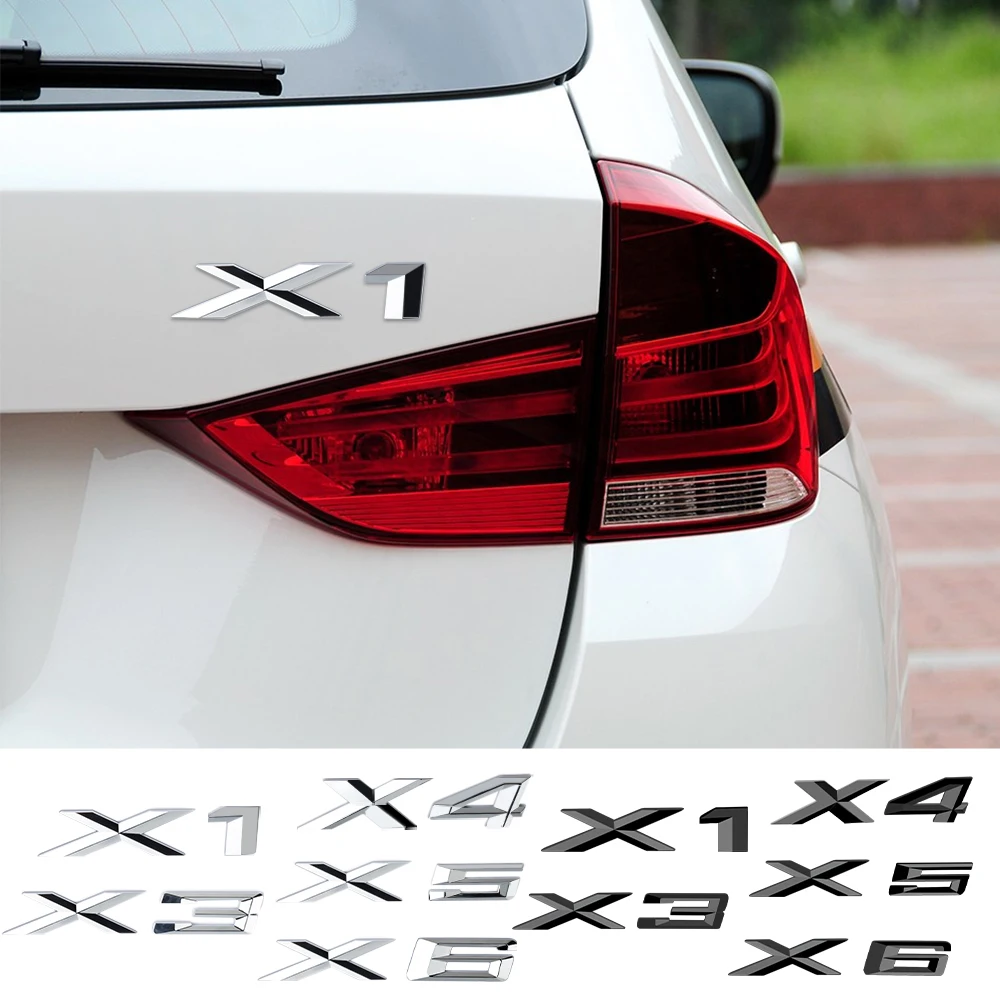 3d-эмблема ABS X1 X3 X4 X5 X6, декоративная наклейка для автомобильного стайлинга, кузова, заднего багажника, наклейки для BMW M F31 F34 F32 E52 E53 E60 E90 E91 E92 E93