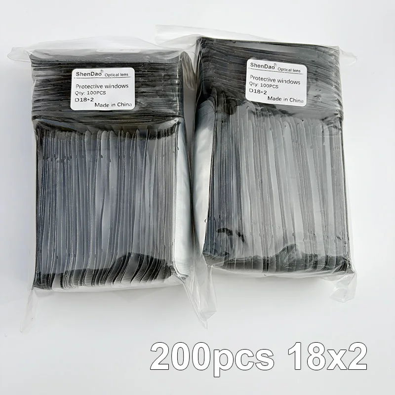 200 Stück Laserschutzlinsen 18x2 Laserschweißlinsen für CQWY SUP WSX 18x2 20x2 20x3 Laserschweißmaschinen-Schutzlinsen – Detail 2