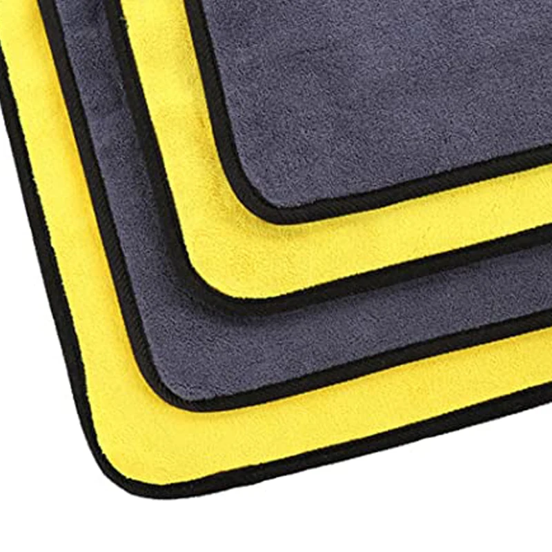 Microfiber Car Wash Towel Thicken Soft Drying Cloth Cleaning Rags Car Body Washing Towels Double Layer Clean Rags 30/40/60cm