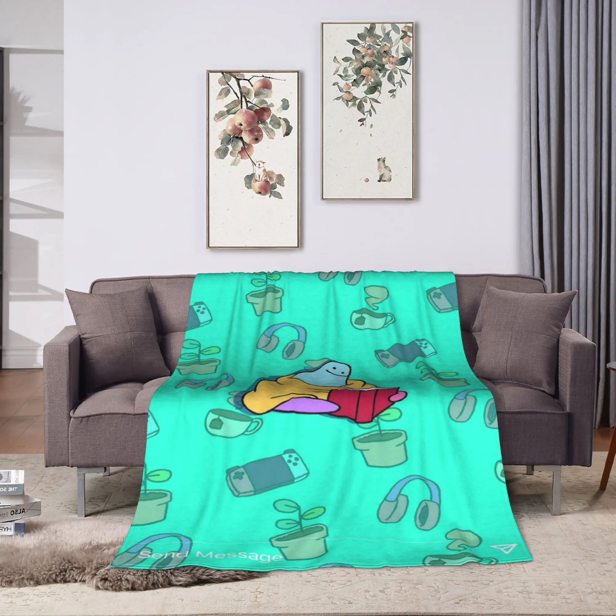 The Land Of Boggs Soft Warm Blanket  Students Plush Throw Blanket Street Trend Couch Chair Flannel Bedspread Sofa Bed Cover