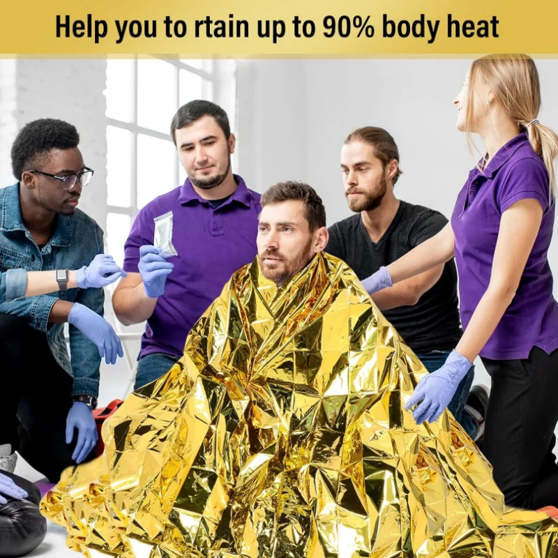 Survival Blanket Reflective - Hurtowy zestaw 20 sztuk gigantycznych, odblaskowych