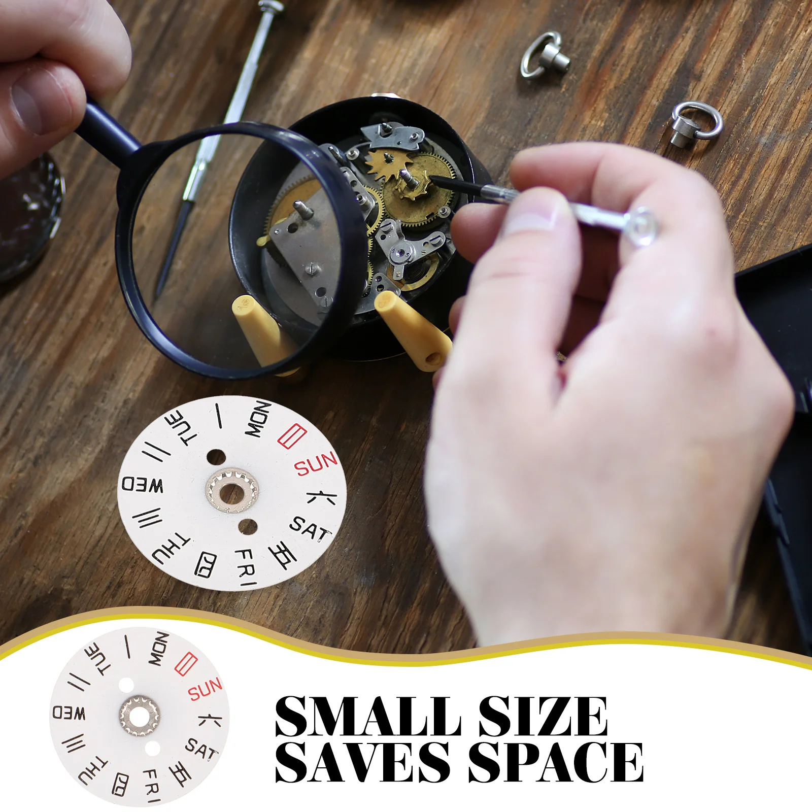 

Mechanical Watch Movement Parts Lightweight Metal Week Day Dial Ring Replacement Repair Kit for Calendar Accessory Easy