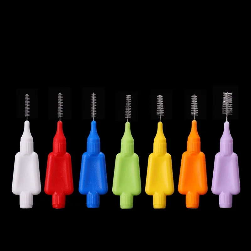 100pcs Multi Size Interdental Brushes Extra Soft Teeth Cleaning Tools Braces Brush Cleaner Orthodontic Flossers Toothpicks