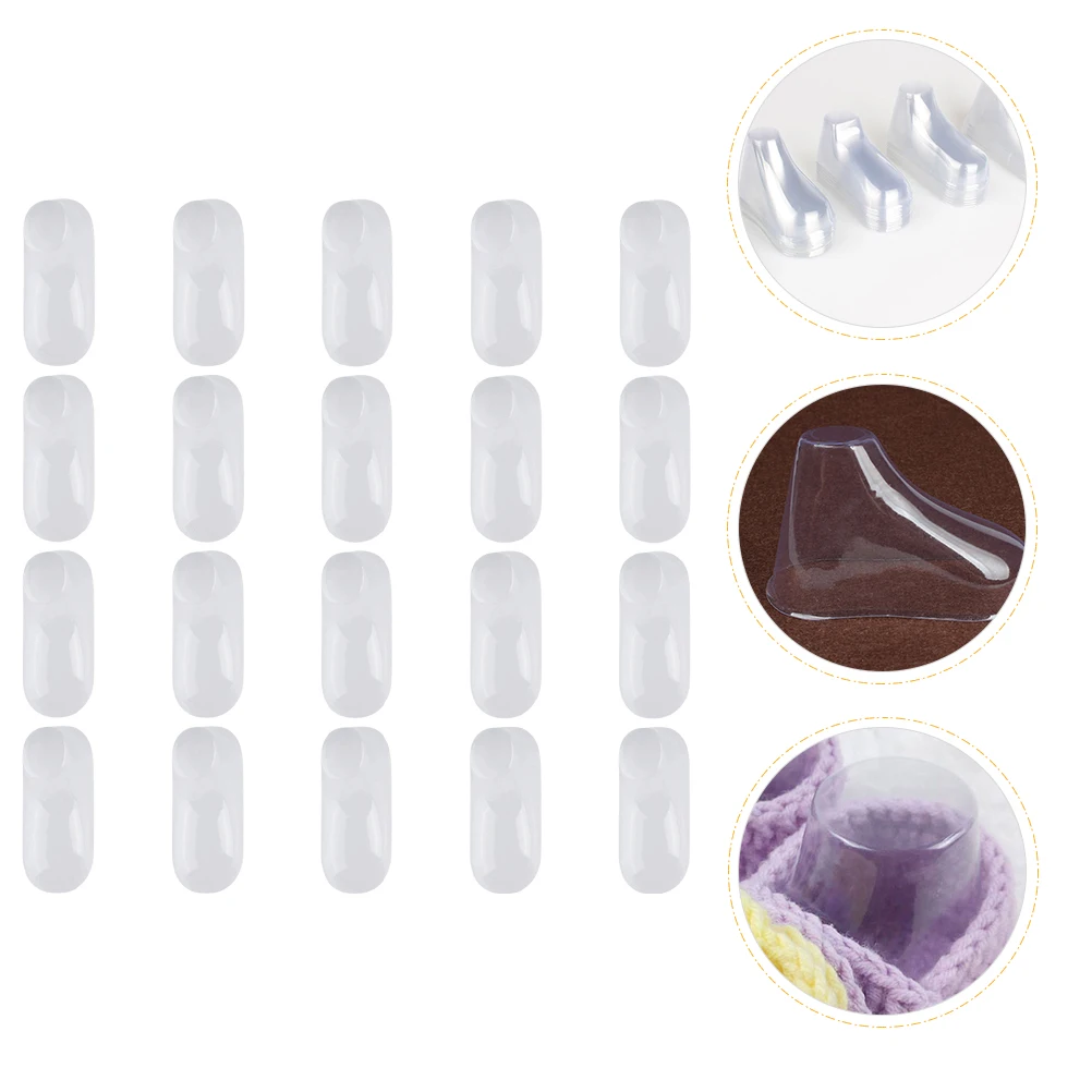 

20 Pairs Clear PVC Baby Feet Display Stands for Toddler Shoes Holder Mold Shaper Support Set Plastic Shoe Rack