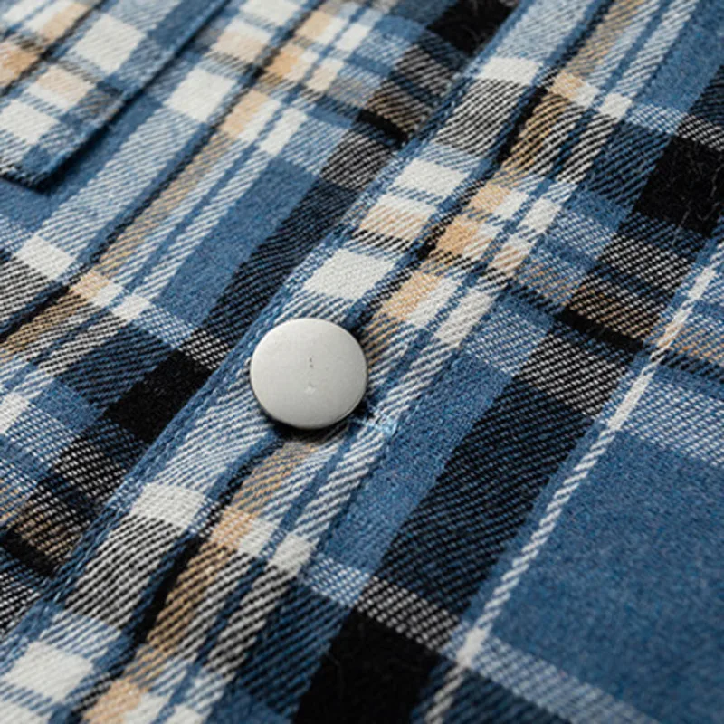 Autumn Men Contrasting Plaid Long Sleeved Shirt Streetwear Letter Embroidery Loose Shirts Tops Spring Harajuku Korean Clothes