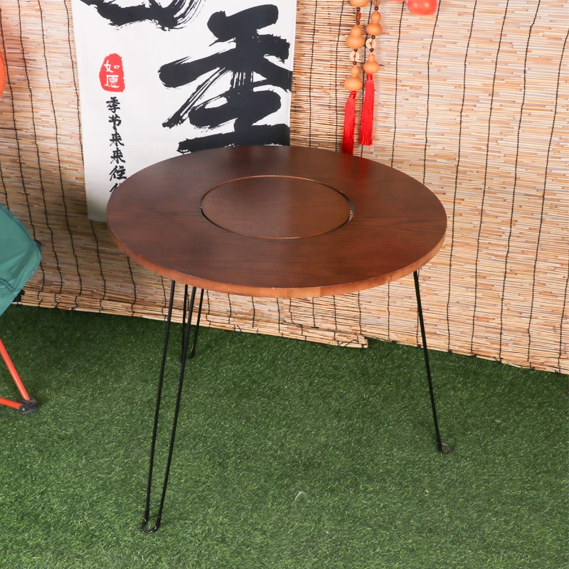 

Hot Sales Ultralight Picnic Table Glamping Folding Round Camping Table for Drinking Barbecue